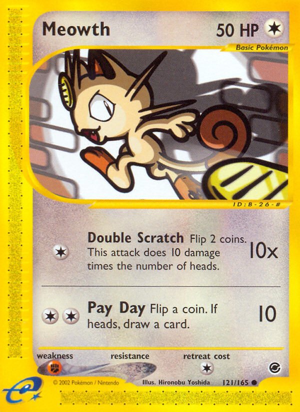 Meowth ecard1-121 Common from Set