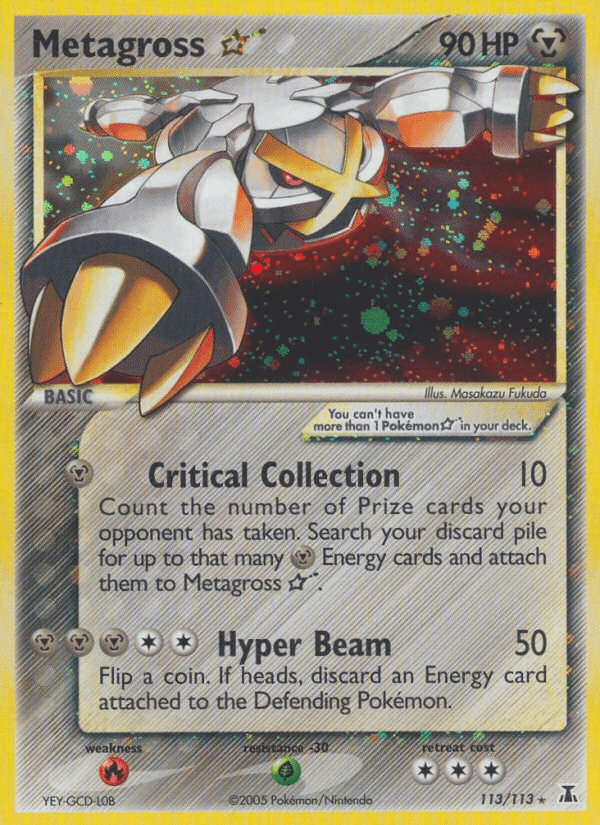 Metagross ★ ex11-113 Rare Holo Star from Delta Species Set