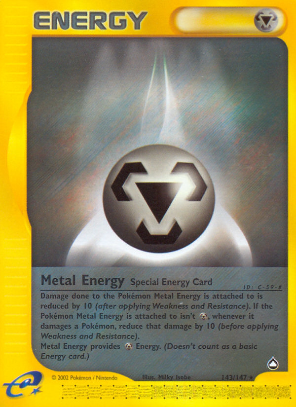 Metal Energy ecard2-143 Rare from Aquapolis Set