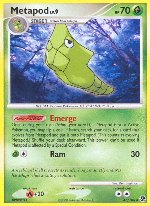 Metapod dp4-47 Uncommon from Great Encounters Set
