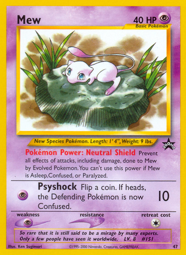 Mew basep-47 Promo from Wizards Black Star Promos Set
