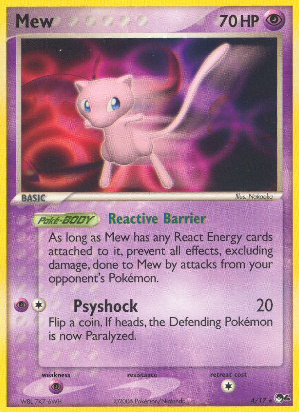 Mew pop4-4 Rare from POP Series 4 Set