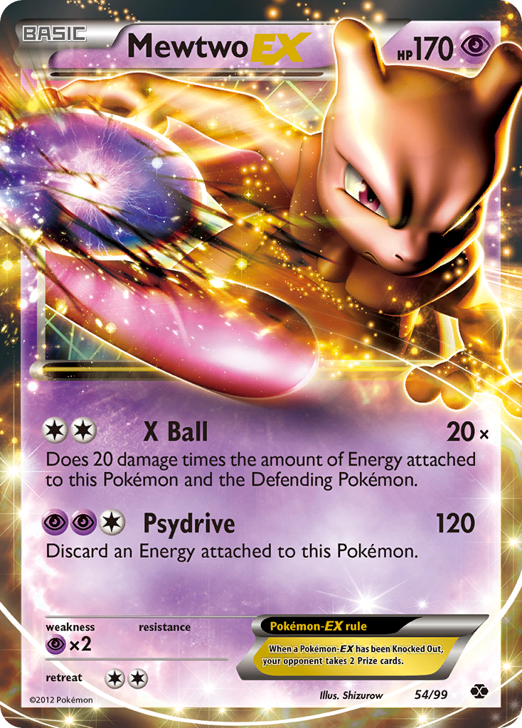 Mewtwo-EX bw4-54 Rare Holo EX from Next Destinies Set