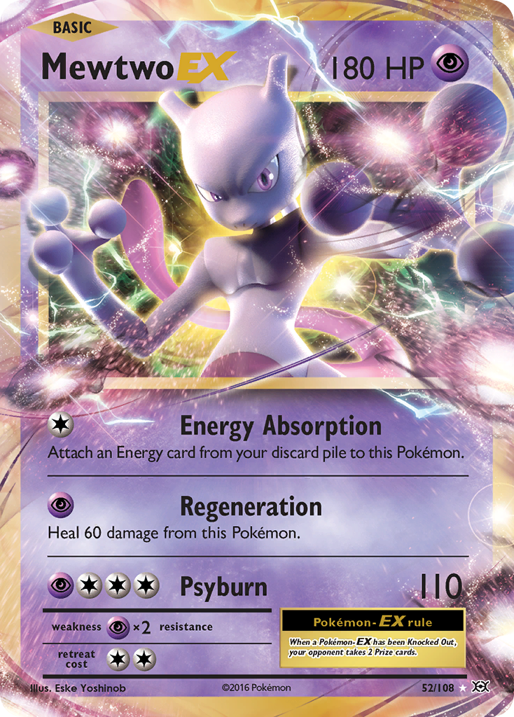 Mewtwo-EX xy12-52 Rare Holo EX from Evolutions Set
