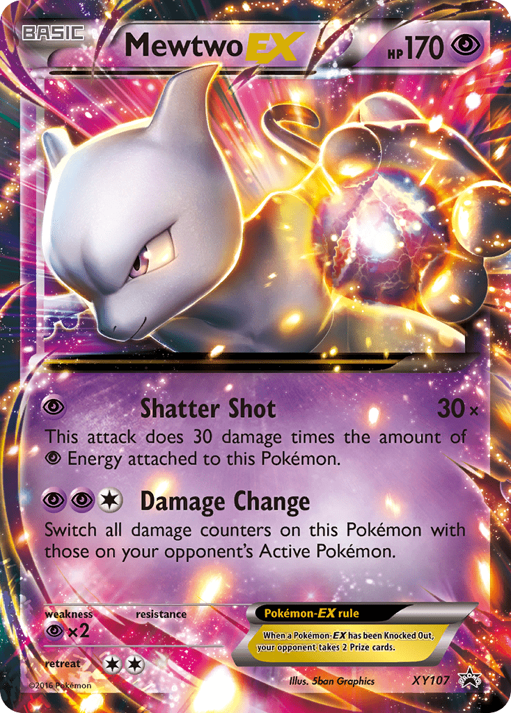 Mewtwo-EX xyp-XY107 Promo from XY Black Star Promos Set