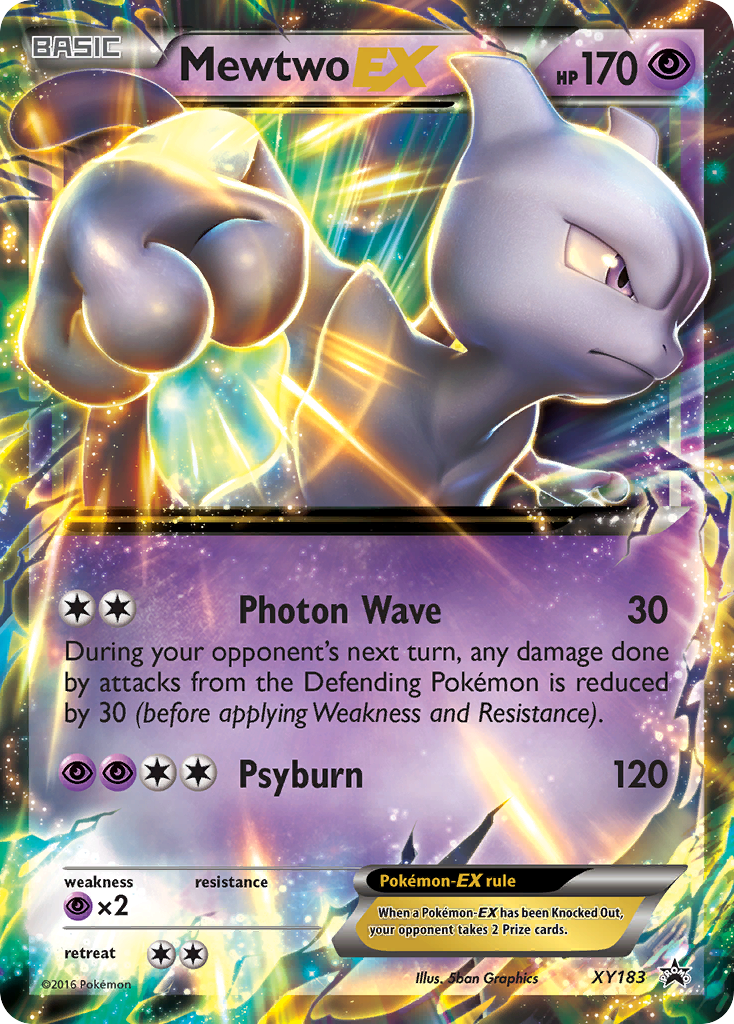 Mewtwo-EX xyp-XY183 Promo from XY Black Star Promos Set