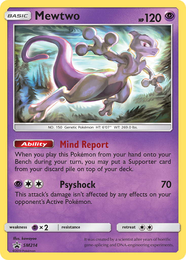 Mewtwo smp-SM214 Promo from SM Black Star Promos Set