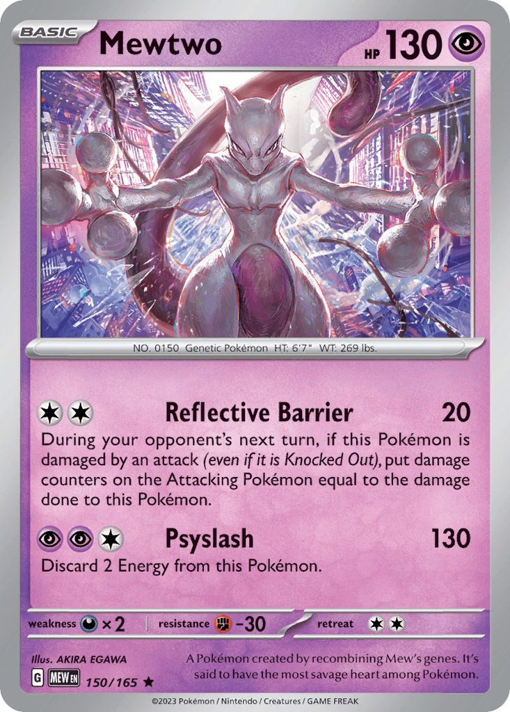 Mewtwo sv3pt5-150 Rare from 151 Set