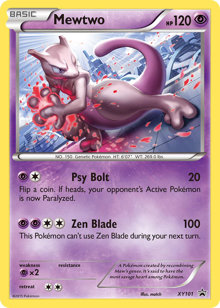 Mewtwo xyp-XY101 Promo from XY Black Star Promos Set