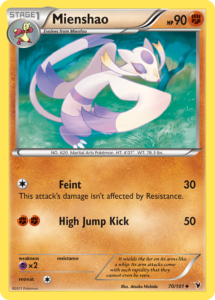 Mienshao bw3-70 Uncommon from Noble Victories Set