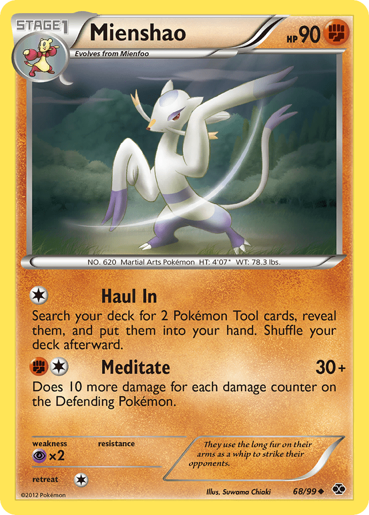 Mienshao bw4-68 Uncommon from Next Destinies Set