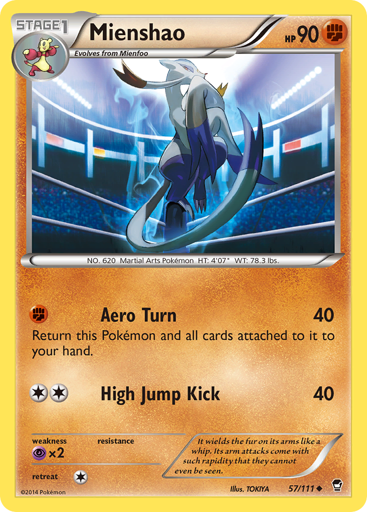 Mienshao xy3-57 Uncommon from Furious Fists Set