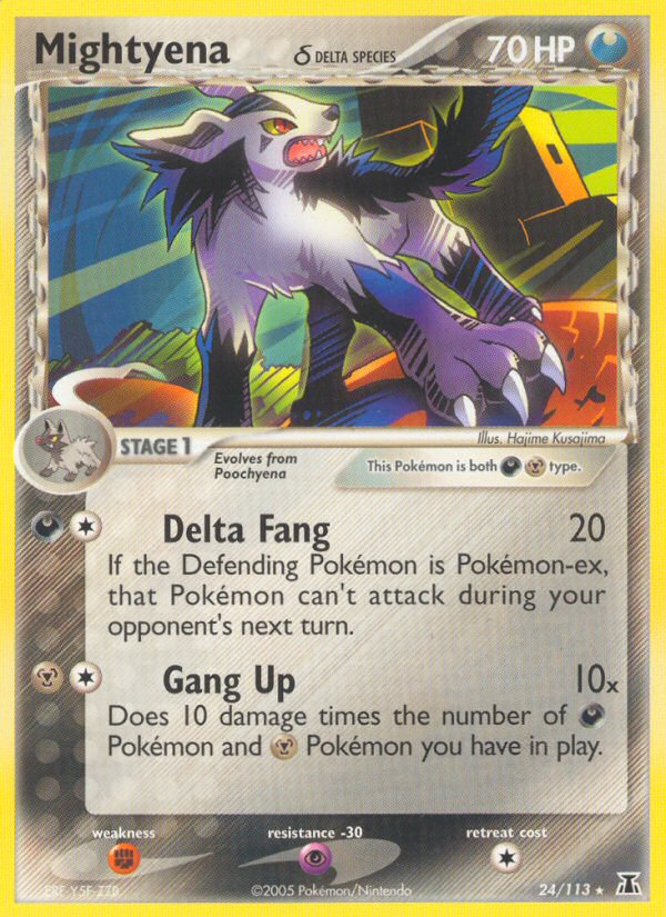 Mightyena δ ex11-24 Rare from Delta Species Set