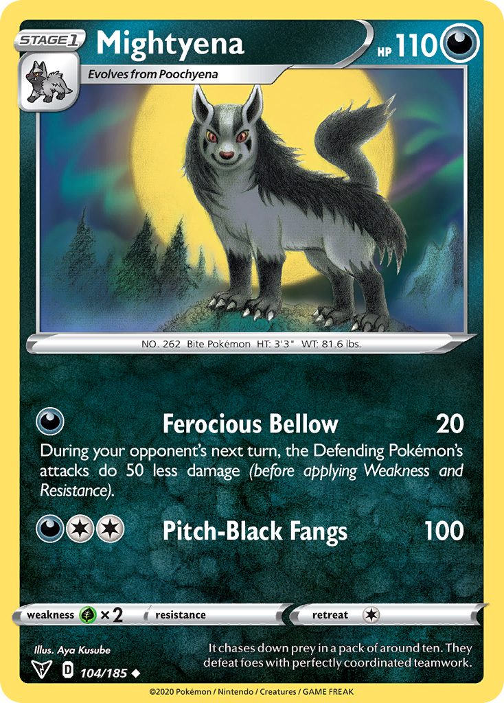 Mightyena swsh4-104 Uncommon from Vivid Voltage Set