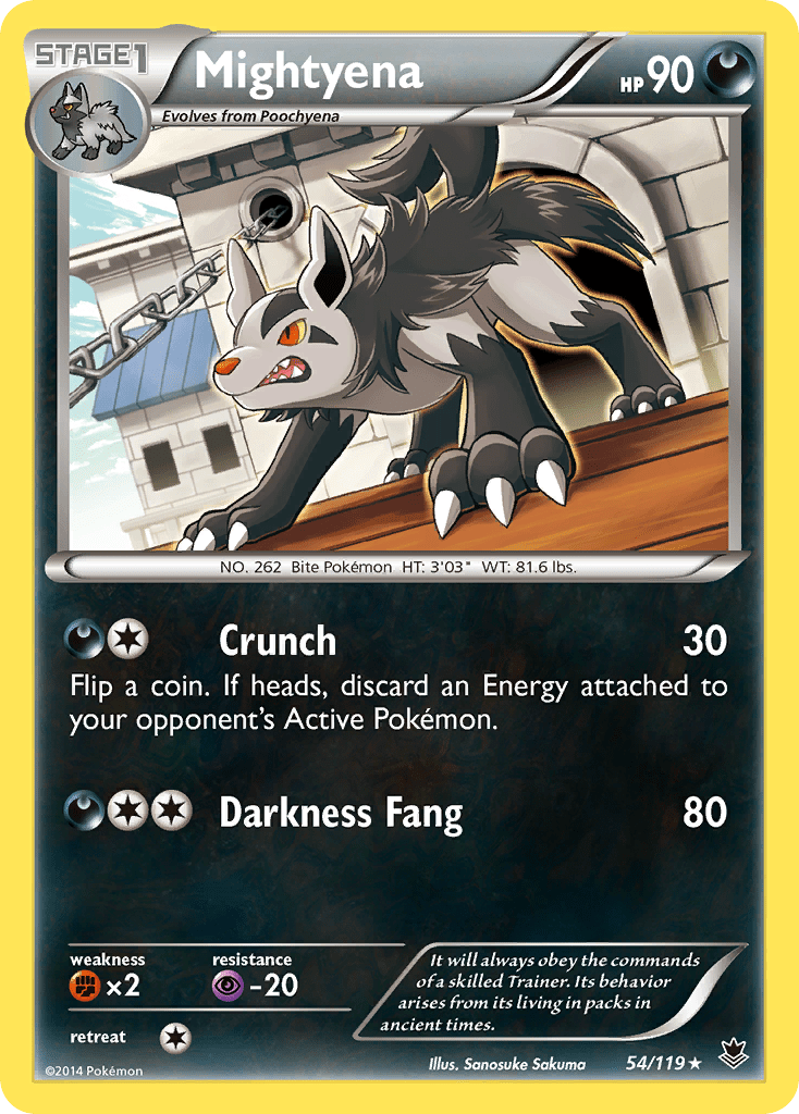 Mightyena xy4-54 Rare from Phantom Forces Set