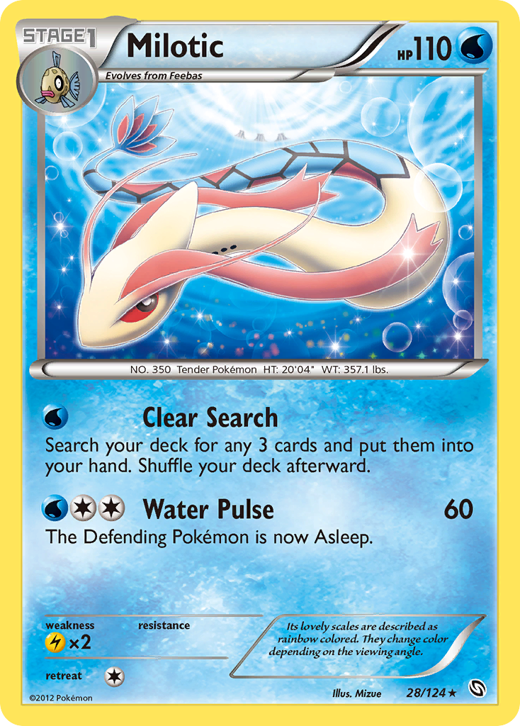 Milotic bw6-28 Rare Holo from Dragons Exalted Set
