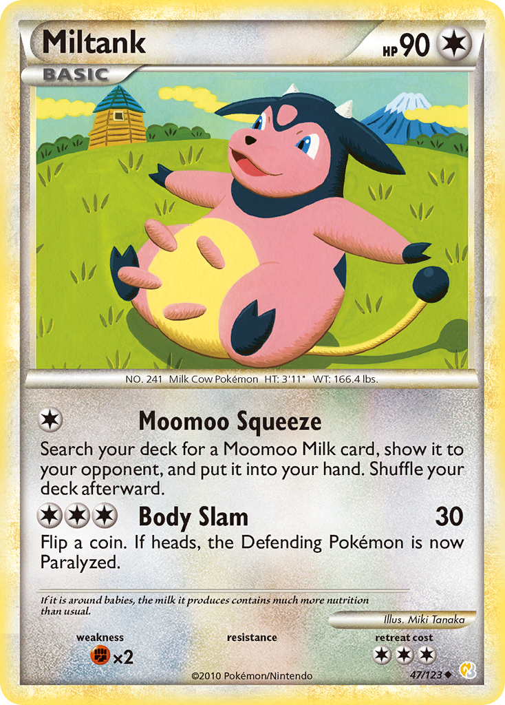 Miltank hgss1-47 Uncommon from HeartGold & SoulSilver Set