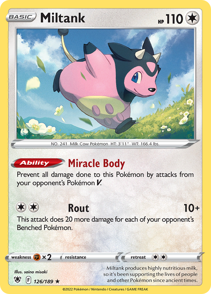 Miltank swsh10-126 Rare Holo from Astral Radiance Set