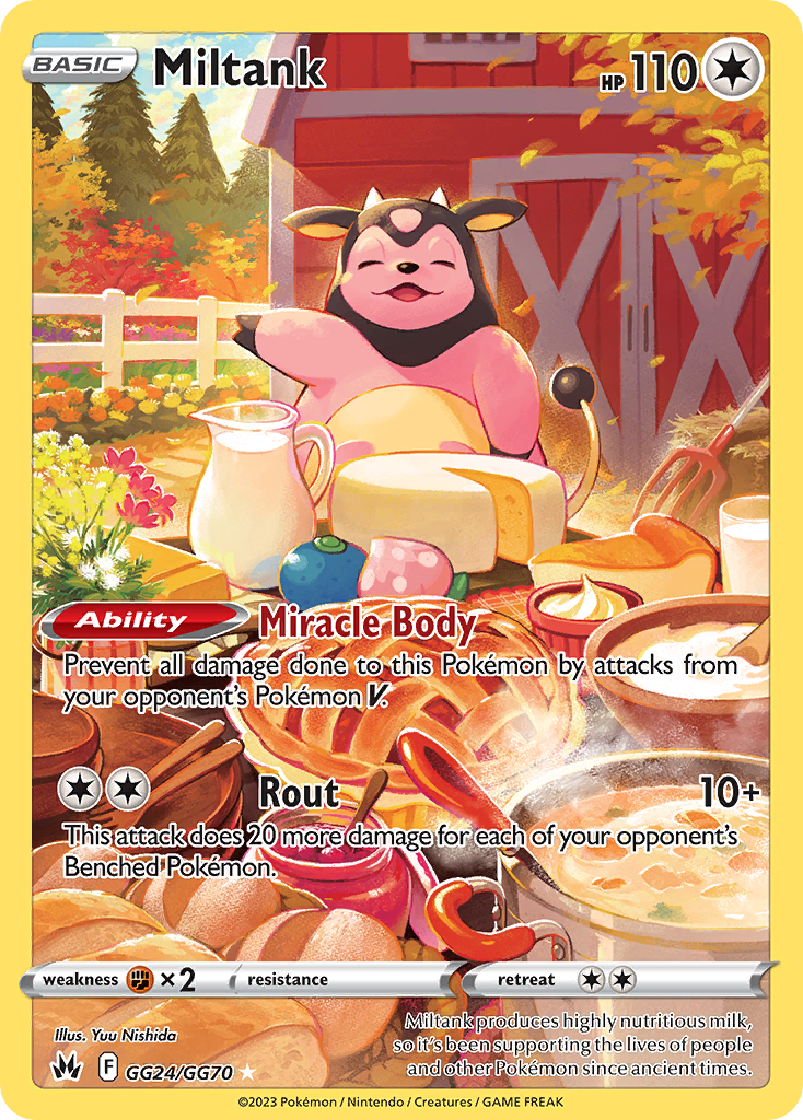 Miltank swsh12pt5gg-GG24 Trainer Gallery Rare Holo from Crown Zenith Galarian Gallery Set