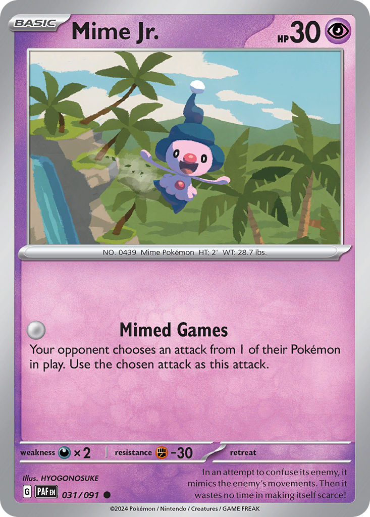 Mime Jr. sv4pt5-31 Common from Paldean Fates Set