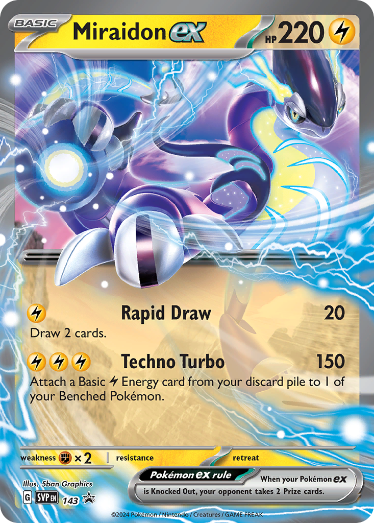 Miraidon ex svp-143 Promo from Scarlet & Violet Black Star Promos Set