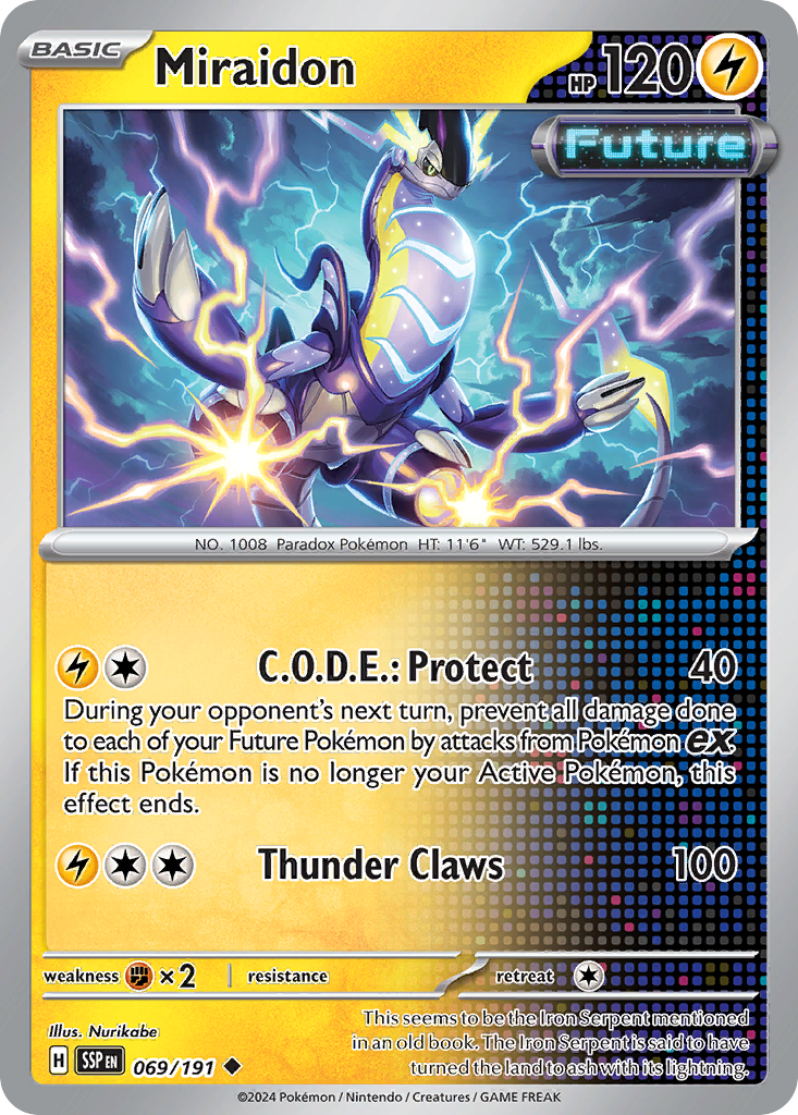 Miraidon sv8-69 Uncommon from Surging Sparks Set