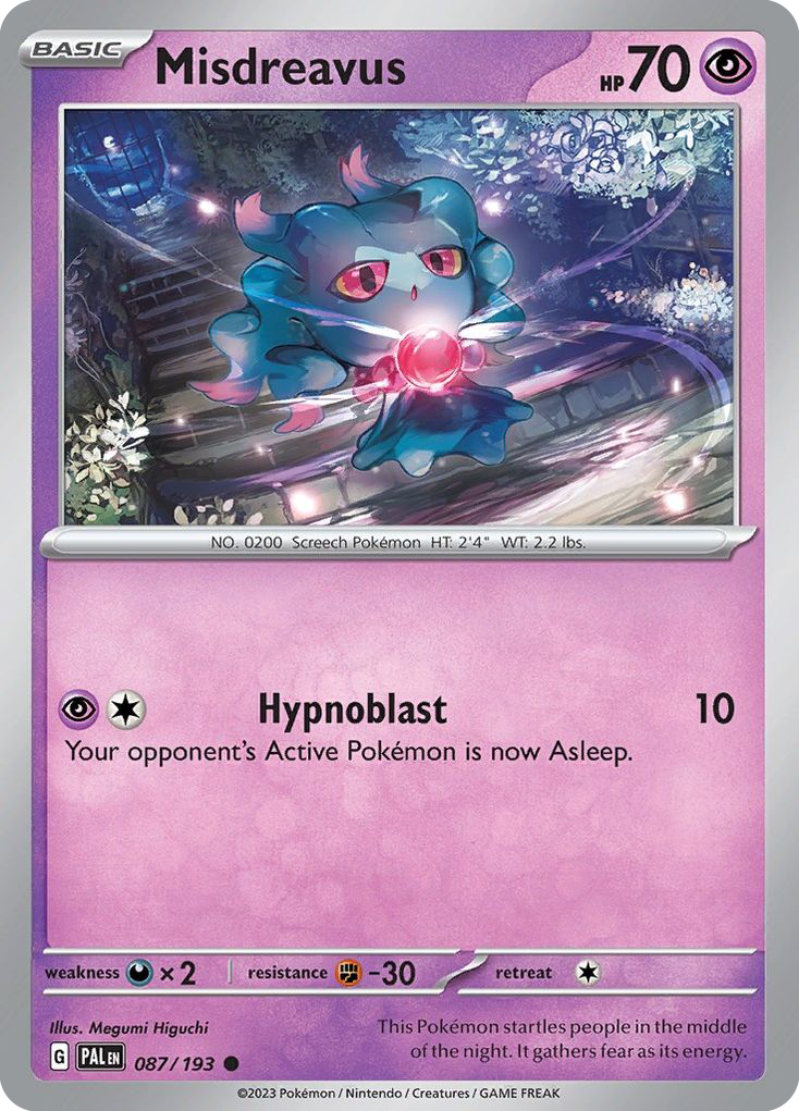 Misdreavus sv2-87 Common from Paldea Evolved Set