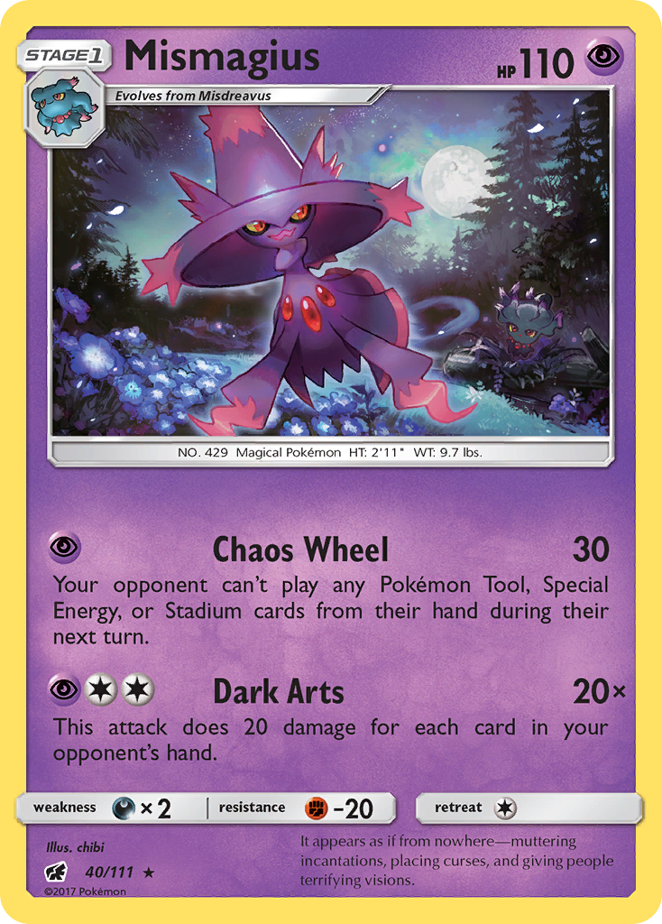 Mismagius sm4-40 Rare from Crimson Invasion Set