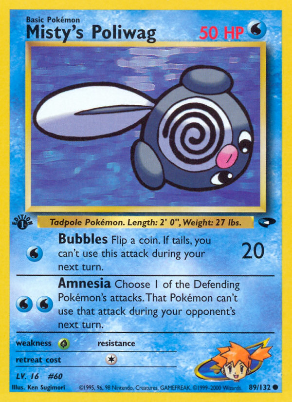 Misty’s Poliwag gym2-89 Common from Gym Challenge Set