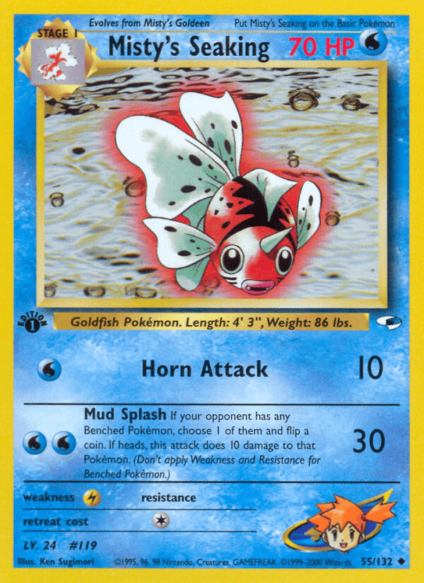 Misty’s Seaking gym1-55 Uncommon from Gym Heroes Set