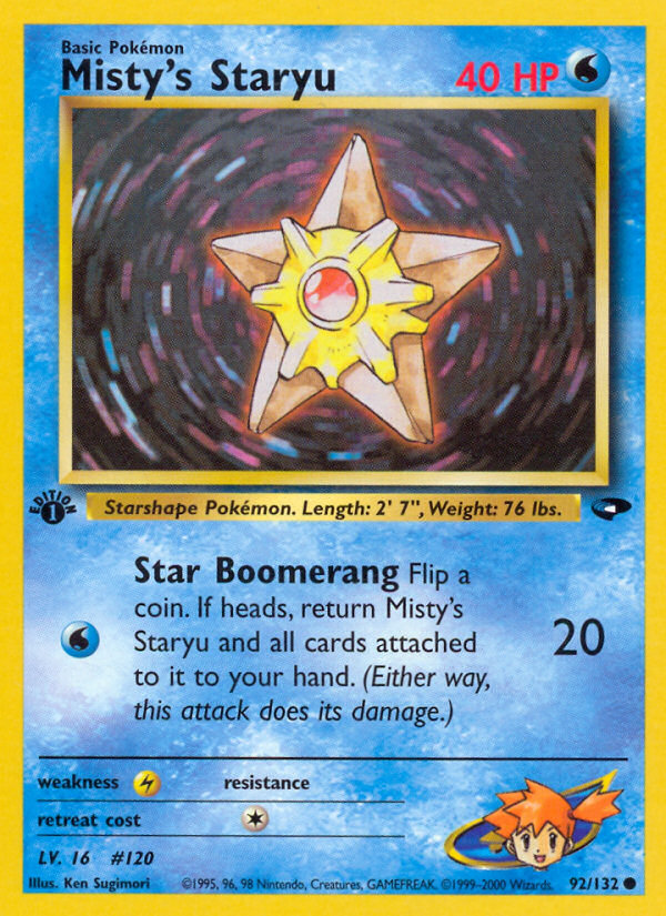 Misty’s Staryu gym2-92 Common from Gym Challenge Set