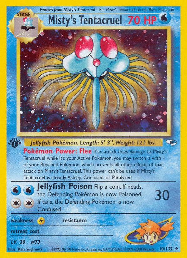 Misty’s Tentacruel gym1-10 Rare Holo from Gym Heroes Set