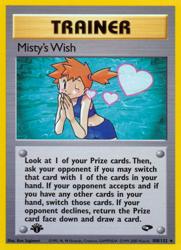 Misty’s Wish gym2-108 Rare from Gym Challenge Set