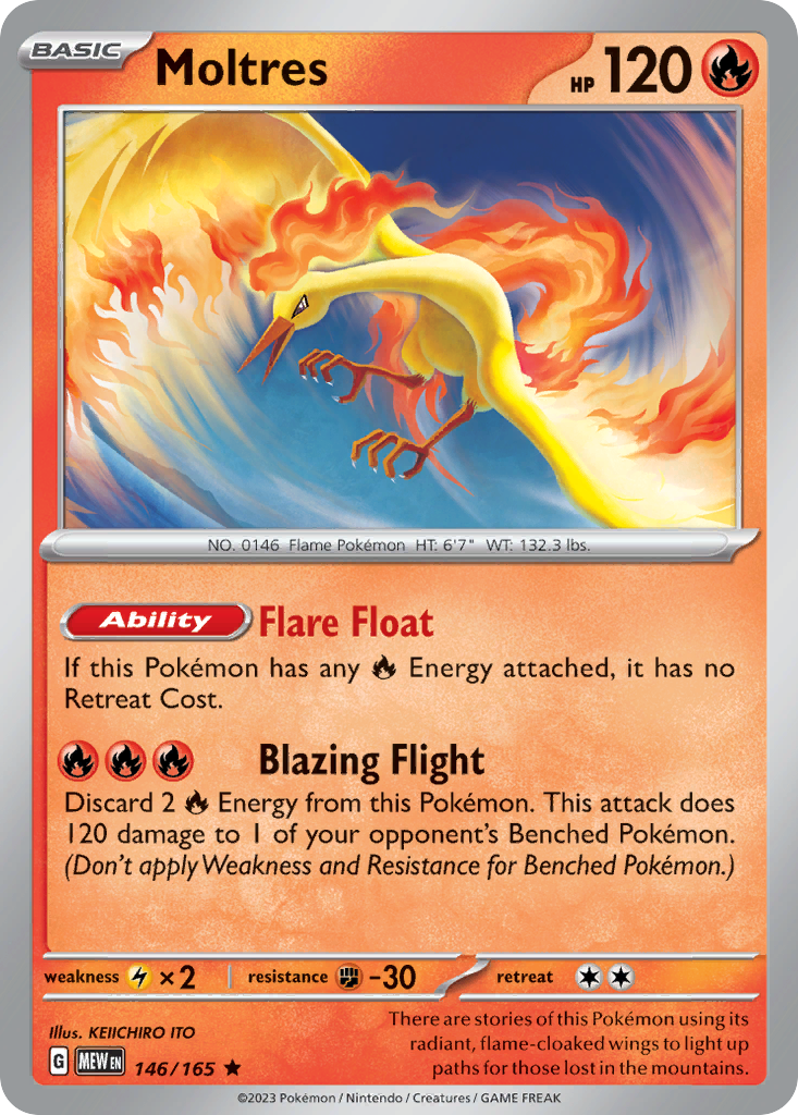 Moltres sv3pt5-146 Rare from 151 Set