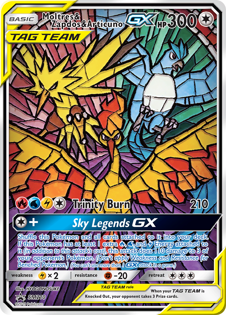 Moltres & Zapdos & Articuno-GX smp-SM210 Promo from SM Black Star Promos Set