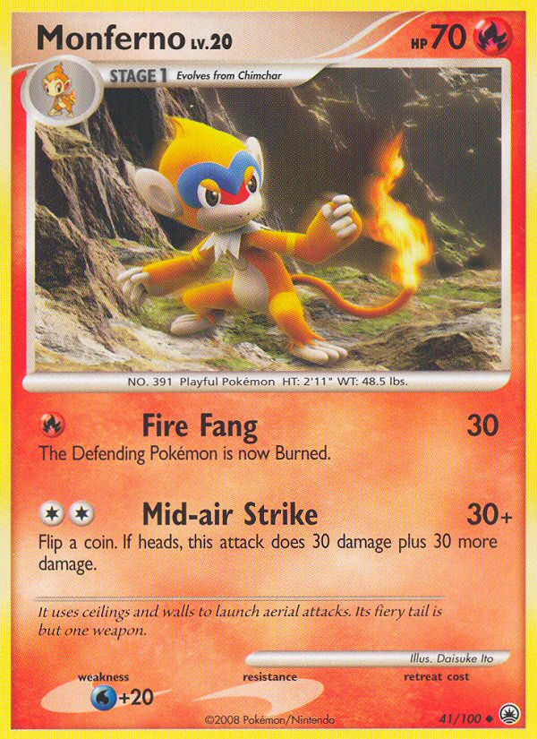 Monferno dp5-41 Uncommon from Majestic Dawn Set