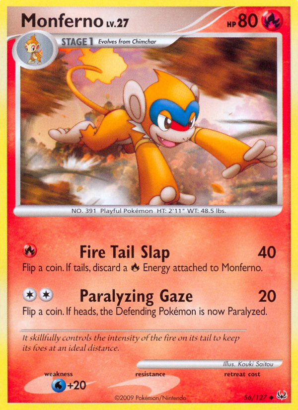 Monferno pl1-56 Uncommon from Platinum Set