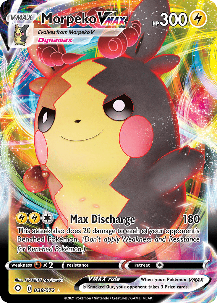 Morpeko VMAX swsh45-38 Rare Holo VMAX from Shining Fates Set