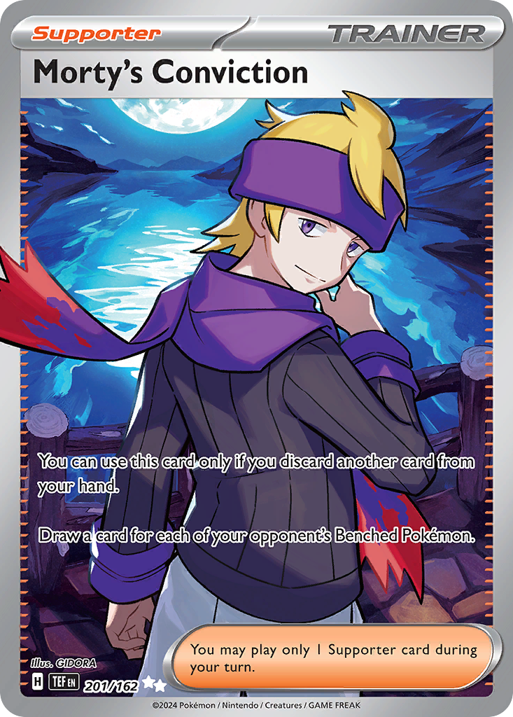 Morty’s Conviction sv5-201 Ultra Rare from Temporal Forces Set