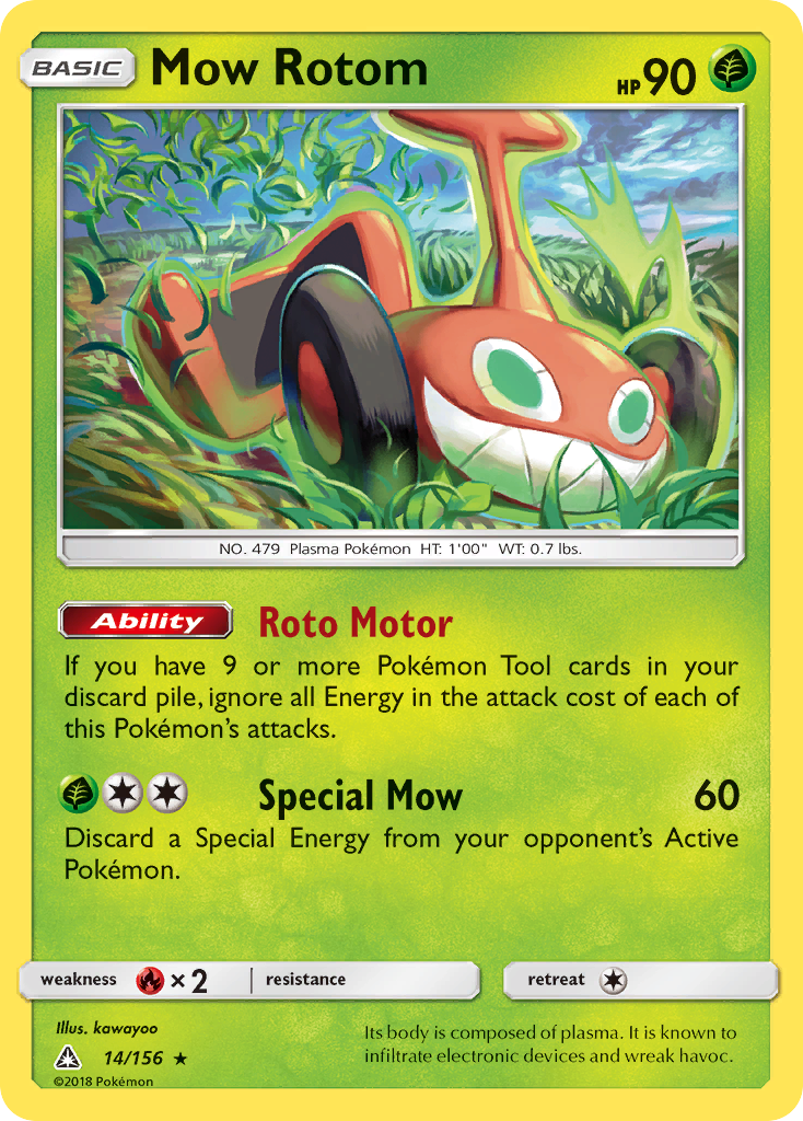 Mow Rotom sm5-14 Rare from Ultra Prism Set