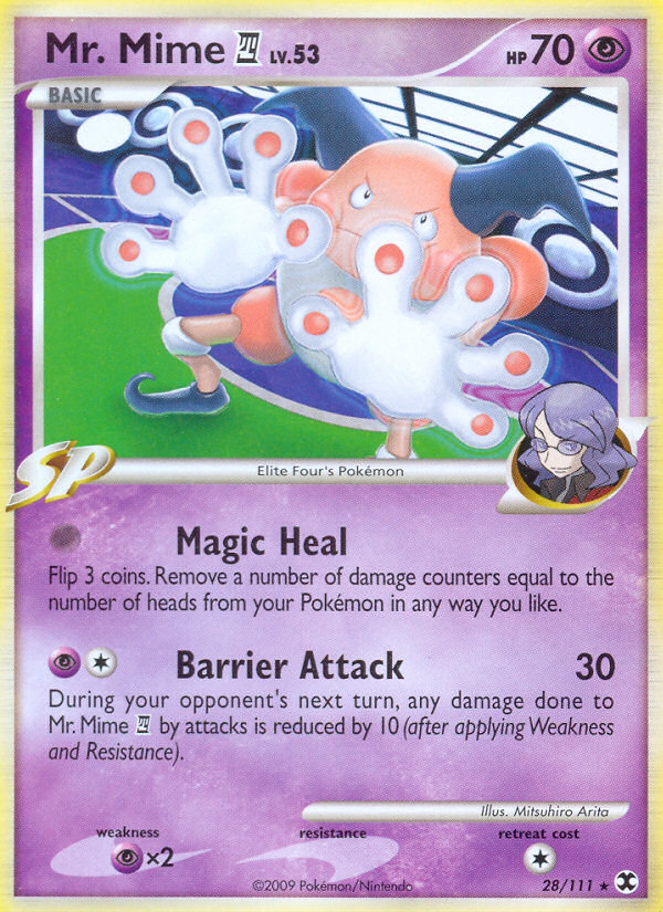 Mr. Mime E4 pl2-28 Rare from Rising Rivals Set