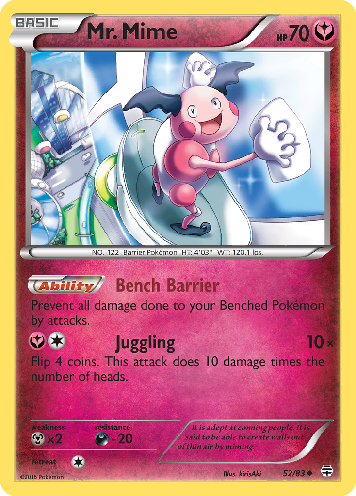 Mr. Mime g1-52 Uncommon from Generations Set