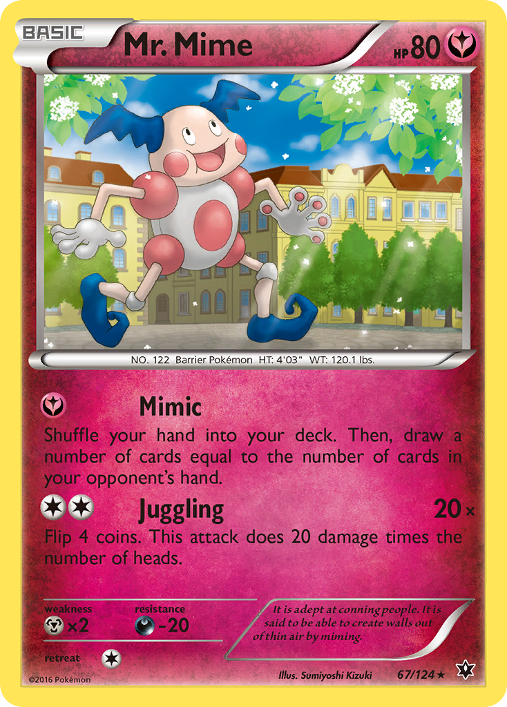 Mr. Mime xy10-67 Rare from Fates Collide Set