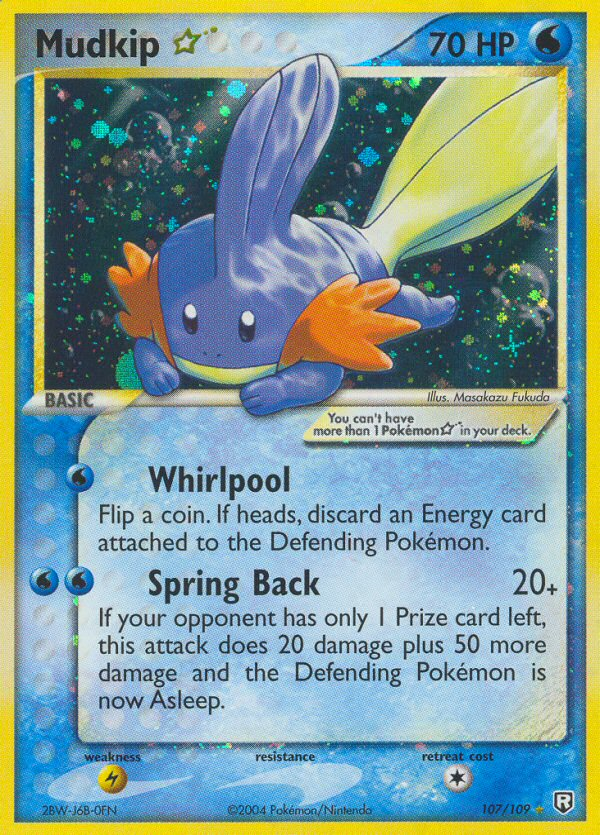 Mudkip ★ ex7-107 Rare Holo Star from Team Rocket Returns Set