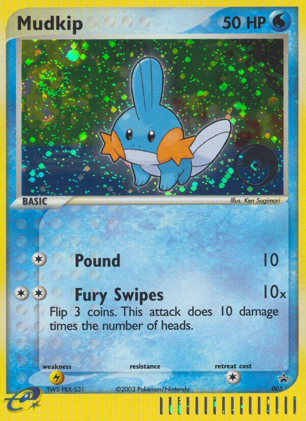 Mudkip np-5 Promo from Nintendo Black Star Promos Set