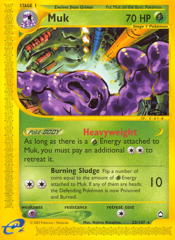 Muk ecard2-23 Rare from Aquapolis Set
