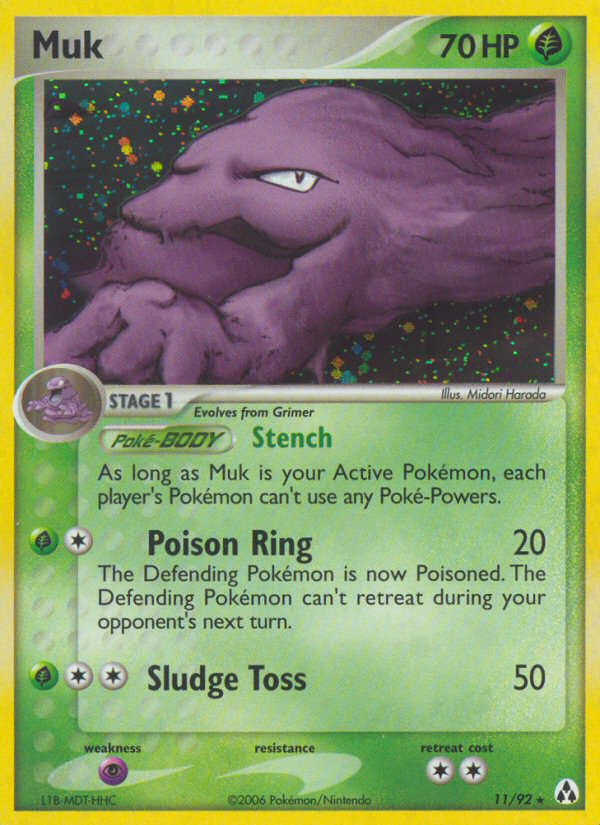 Muk ex12-11 Rare Holo from Legend Maker Set