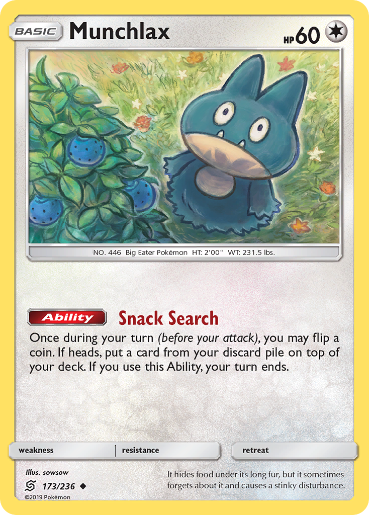 Munchlax sm11-173 Uncommon from Unified Minds Set