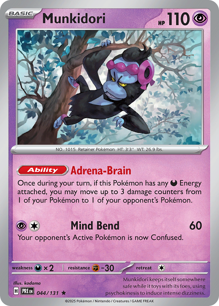 Munkidori sv8pt5-44 Rare from Prismatic Evolutions Set