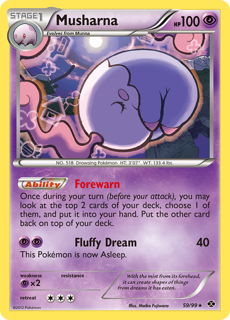 Musharna bw4-59 Rare from Next Destinies Set